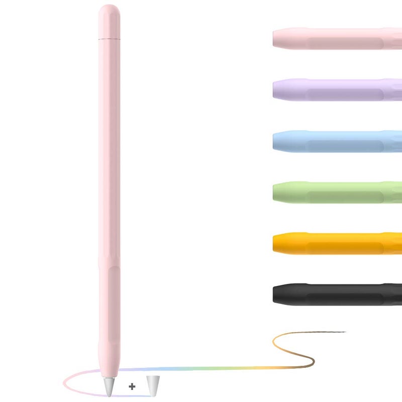 YINVA Case for Apple Pencil Grip for Apple Pencil Accessories Holder for Apple Pencil 1st Generation Cover Sleeve for Apple Pencil with Protective Nib Cover for iPad Pencil(Pink) - Image 1